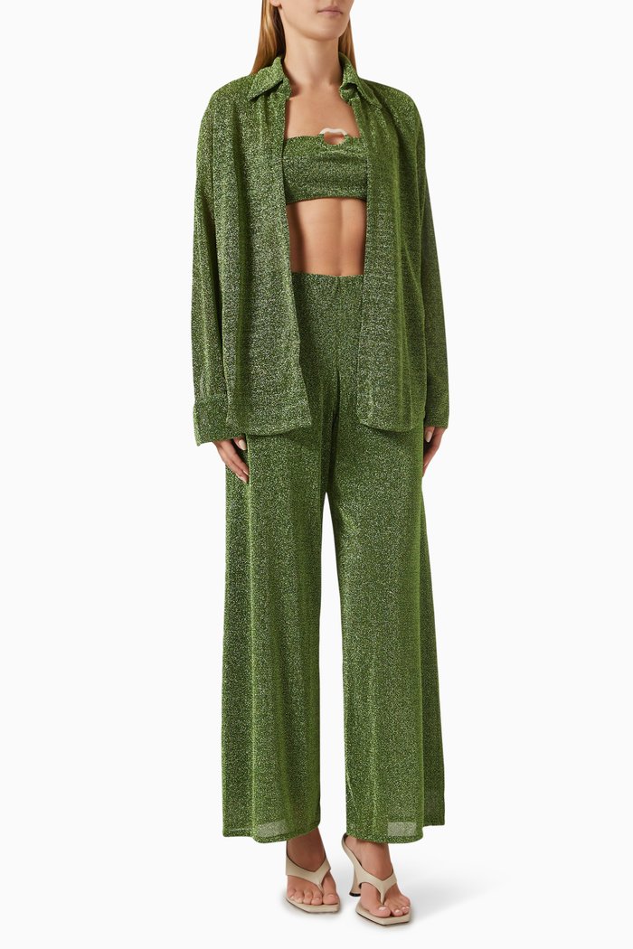 

Chivi 3-piece Set in Glitter Nylon, Green