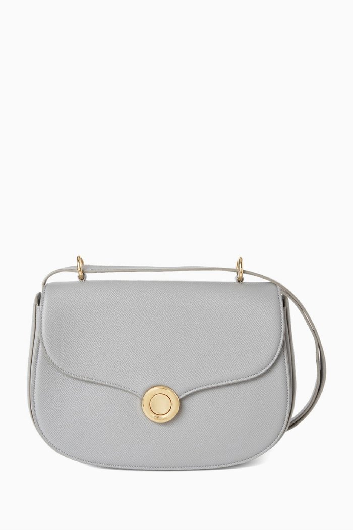 

Medium Ghiera Bag in Leather, Grey