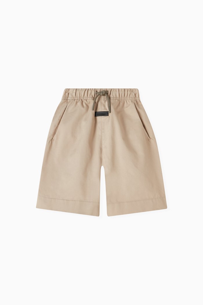 

Drawstring Lounge Shorts in Cotton-blend, Green