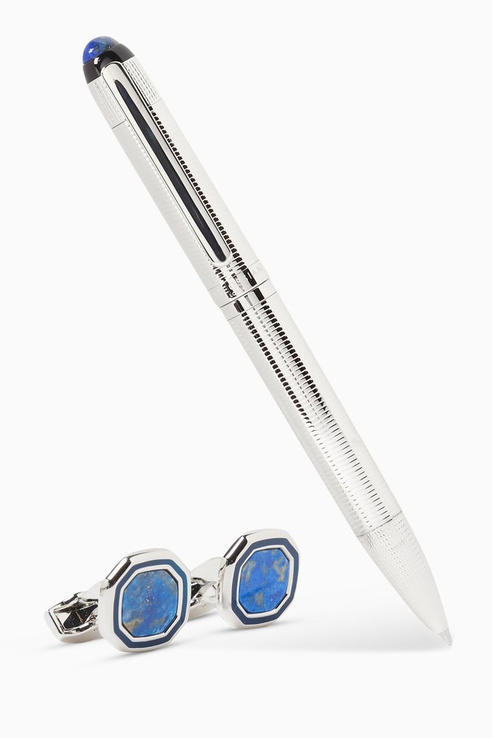 

Cufflinks & Pen Gift Set, Blue