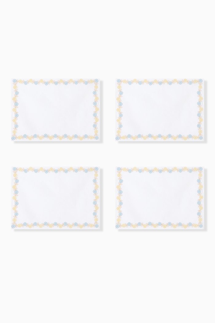 Lola Dream Placemat in Linen, White