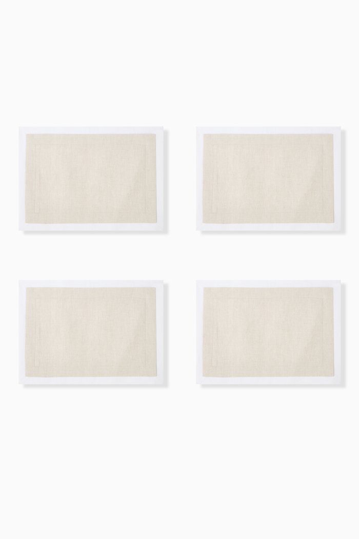 

Timeless Placemat in Linen, White