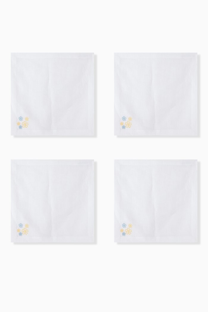 

Lola Dream Napkin in Linen, Set of 4, White