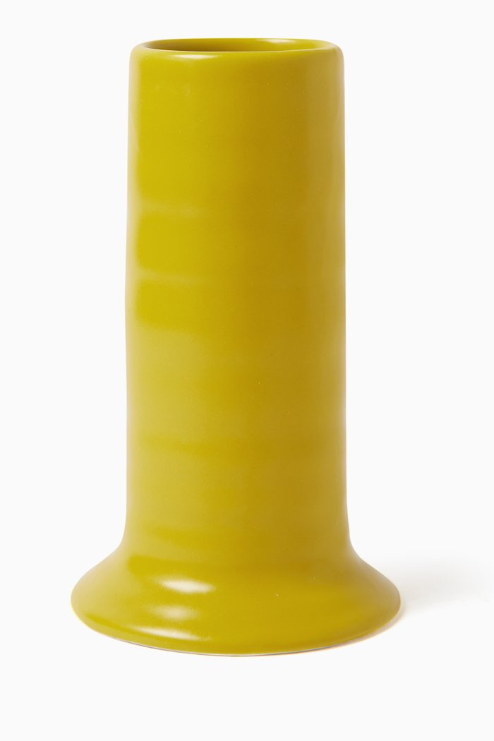 

Small Nablus Ripple Vase in Porcelain, Yellow