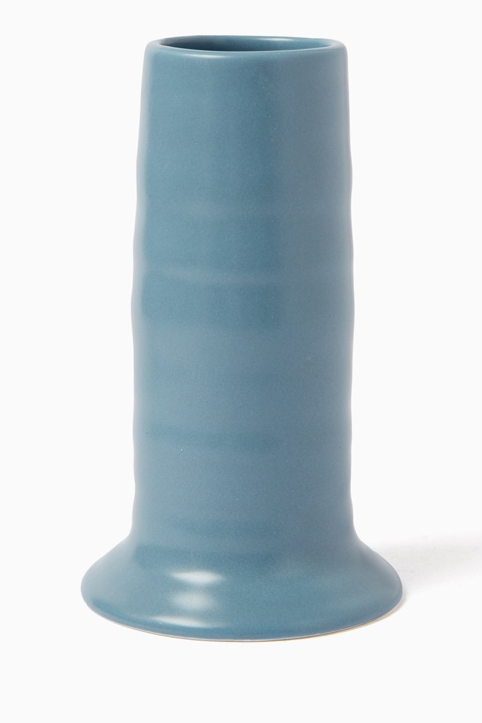

Small Boston Ripple Vase in Porcelain, Grey