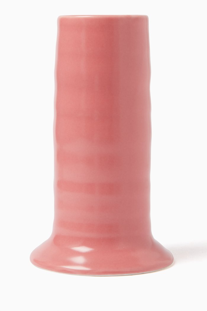 

Small Jaipur Ripple Vase in Porcelain, Pink