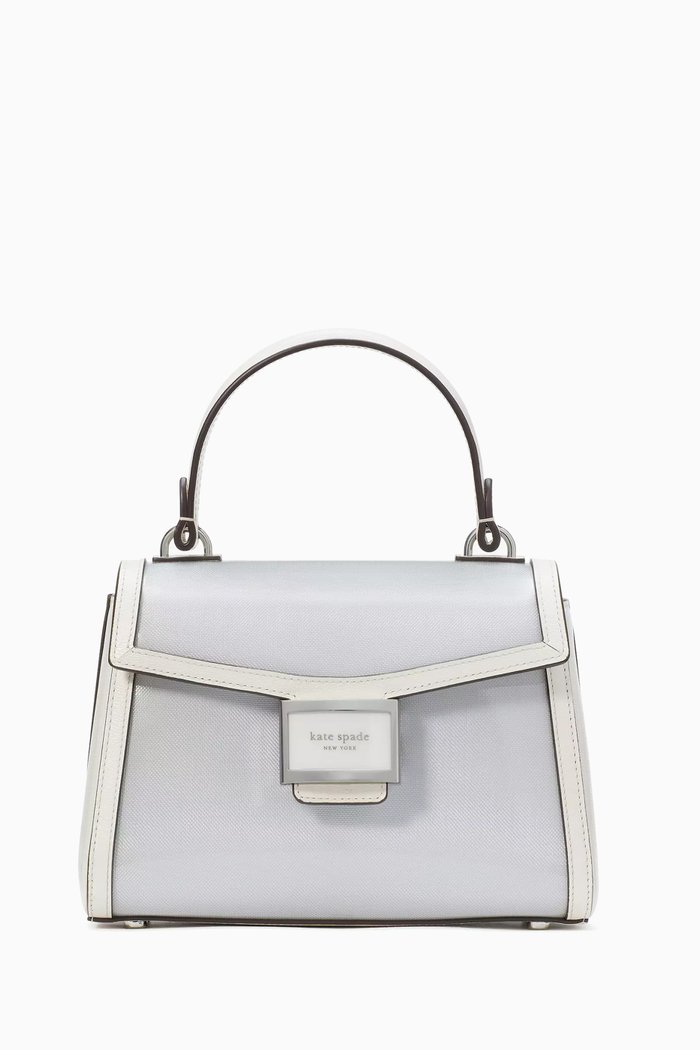 

Small Katie Top-handle Bag in Coated Mesh, Neutral