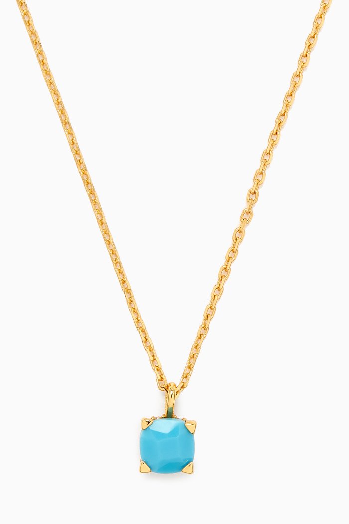 

Little luxuries Square Pendant in Gold-tone metal, Blue