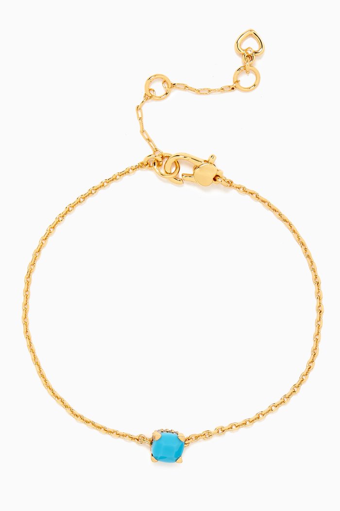 

Little Luxuries Solitaire Bracelet in Gold-tone Metal, Blue