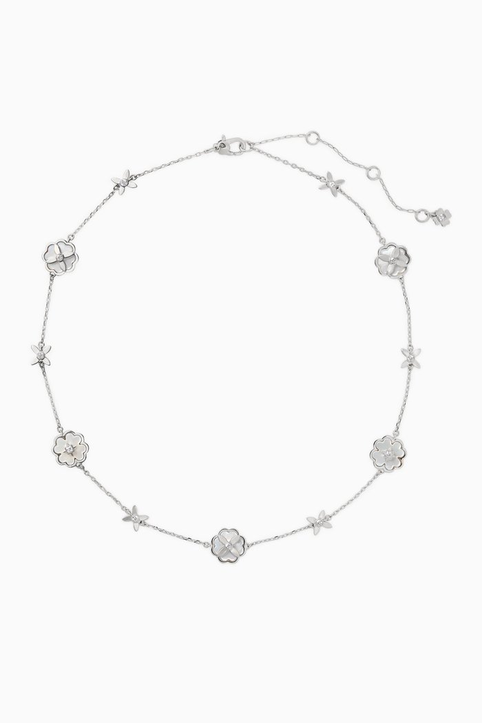 

Heritage Bloom Scatter Necklace in Metal, Neutral