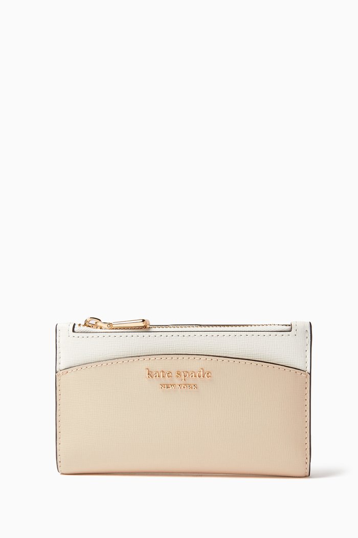 

Small Morgan Slim Bi-fold Wallet in Leather, Brown