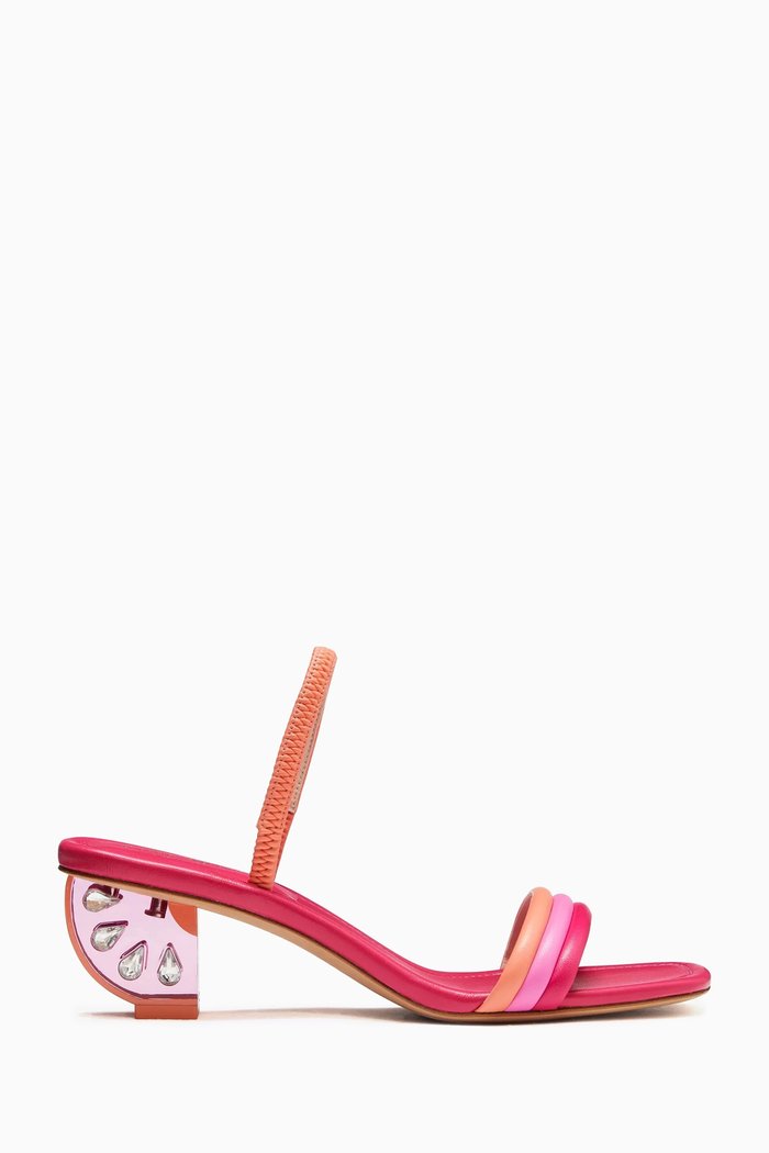 

Zesty 50 Sandals in Leather, Pink