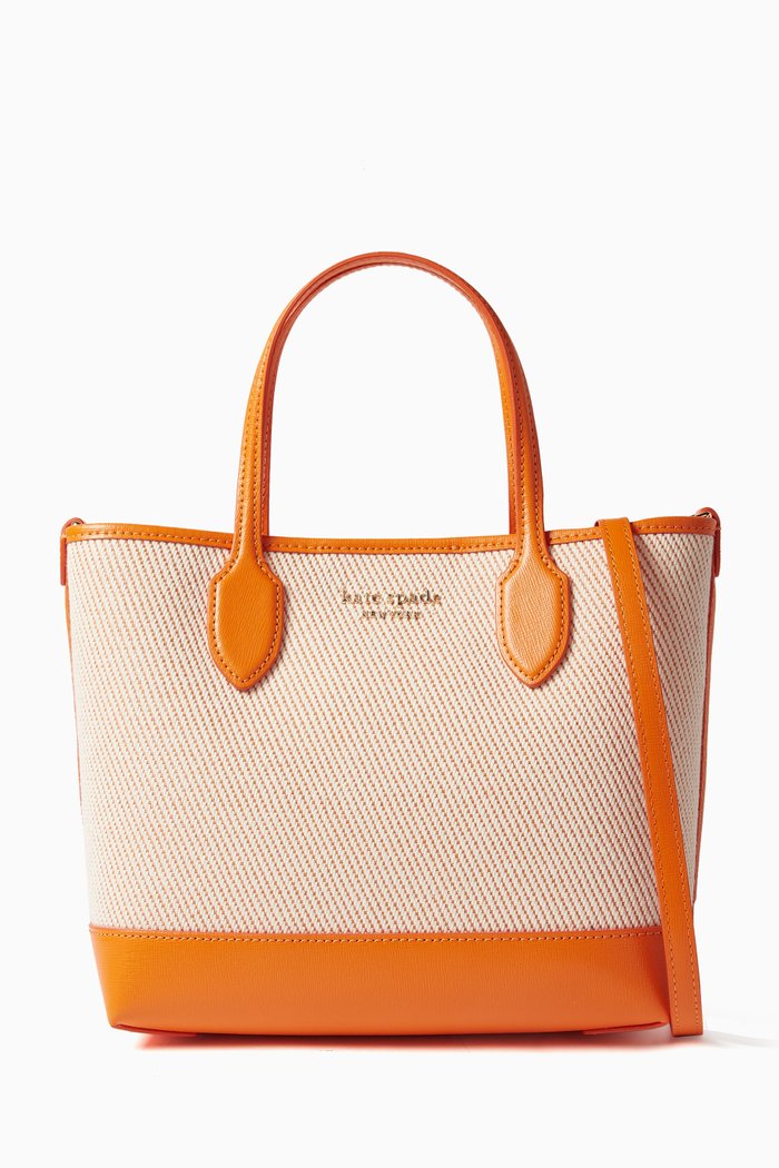 

Medium Bleeker Tote in Canvas and Leather, Orange