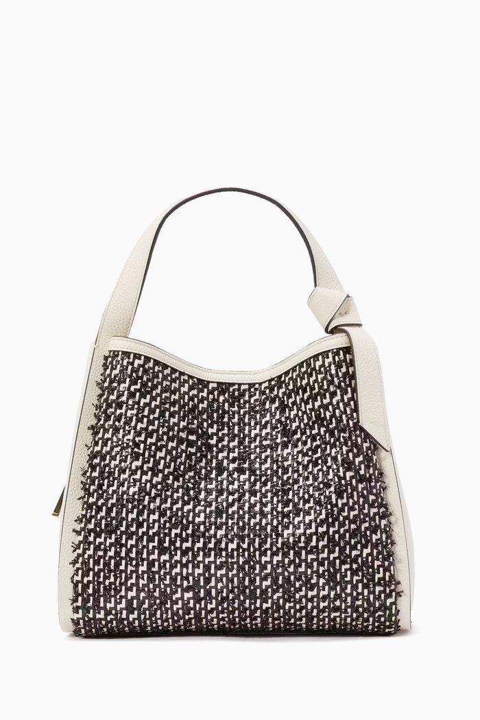 

Medium Knott Crossbody Bag in Straw, Multicolour