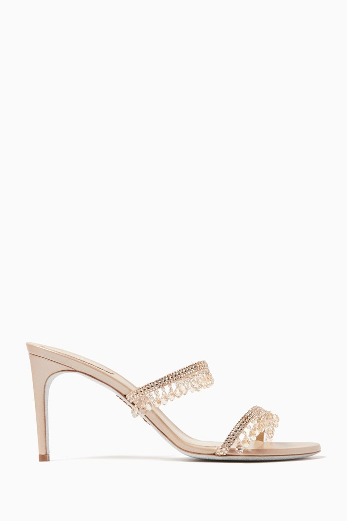 

Chandelier Sandals in Satin, Gold