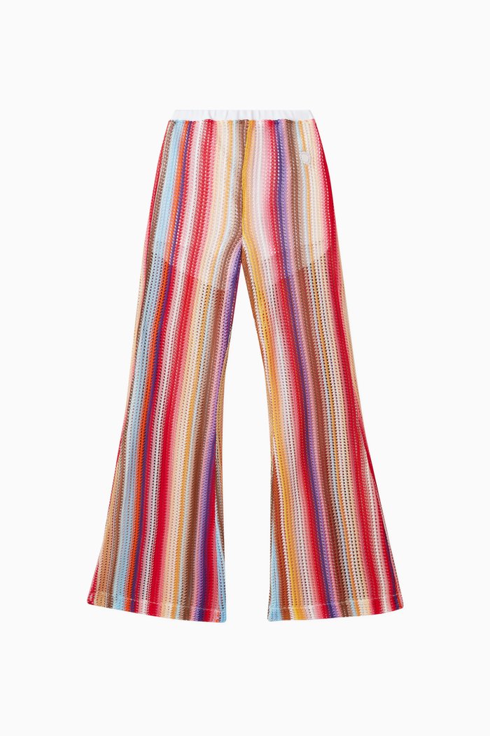 

Striped Pants in Crochet Knit, Multicolour