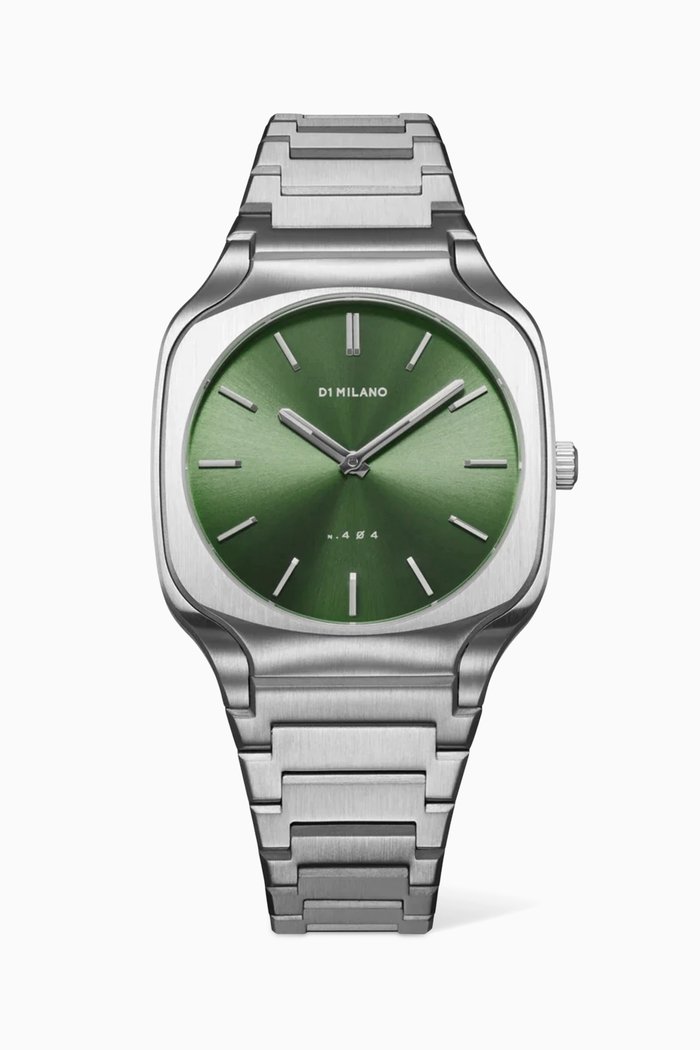 

Square Watch in Stainless Steel, 37mm, Green