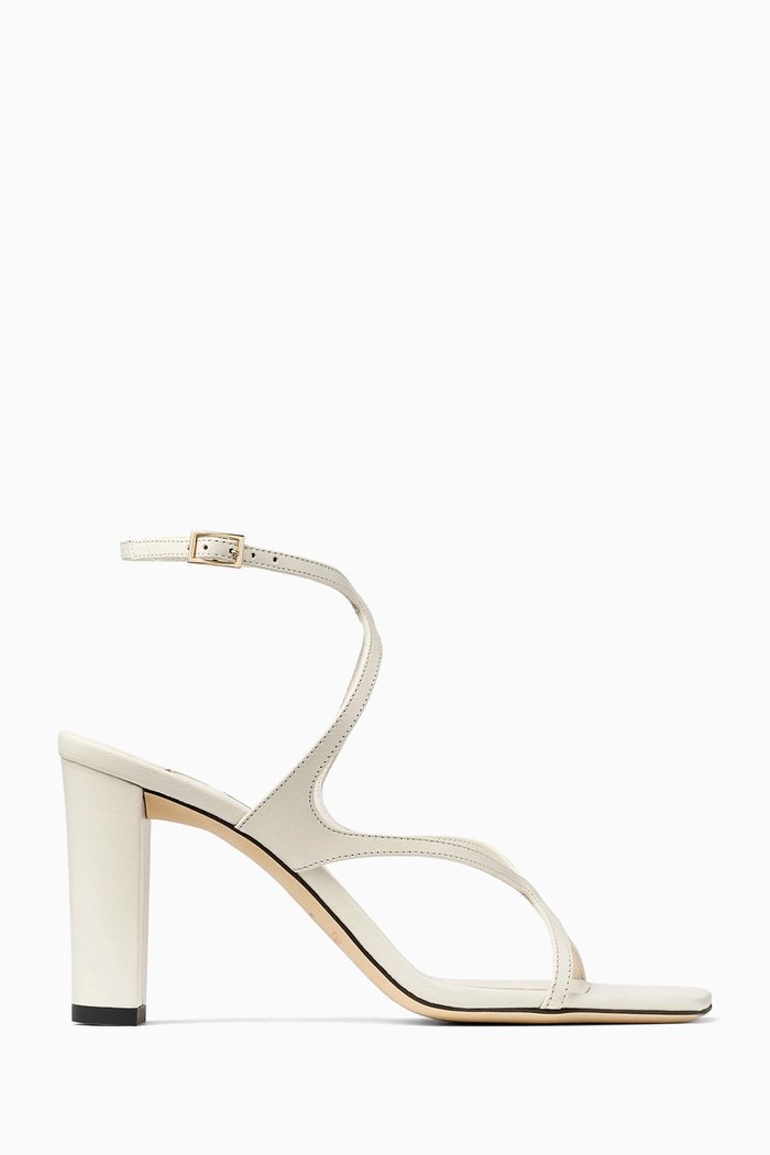 

Azie 85 Sandals in Leather, White