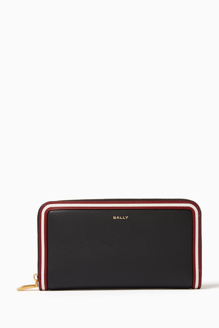 

Code Long Wallet in Leather, Black