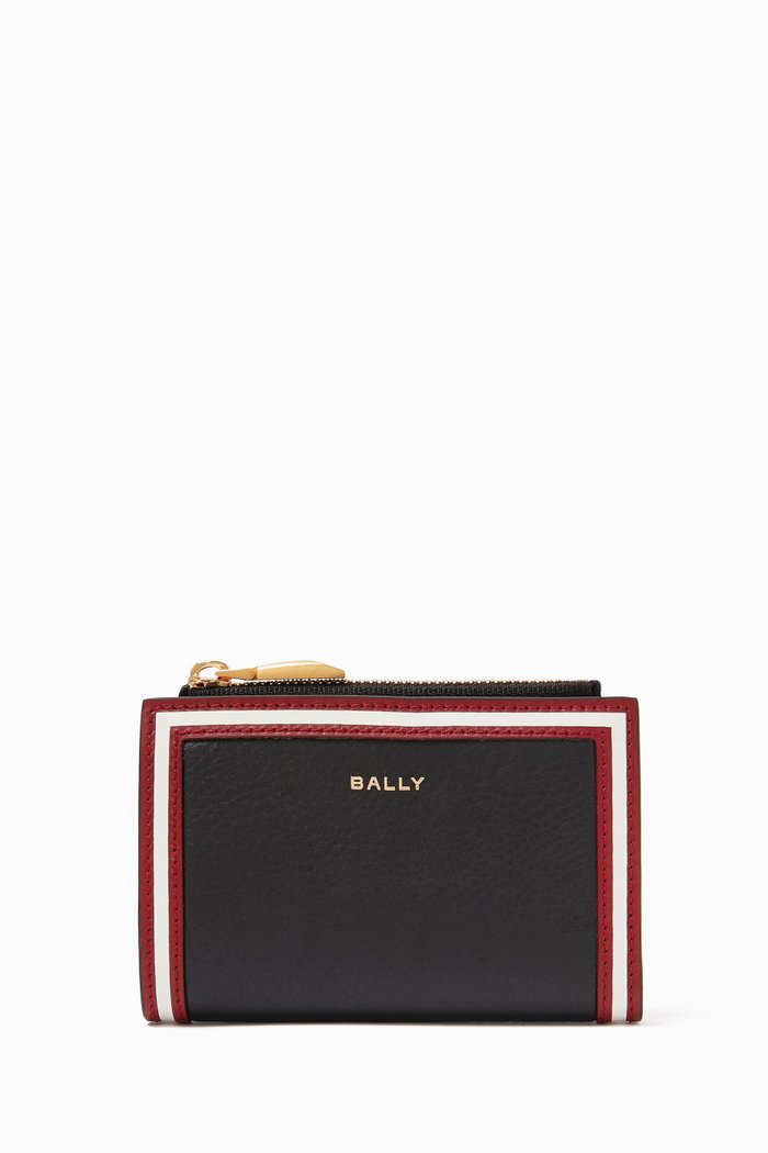 

Code Compact Wallet in Leather, Black
