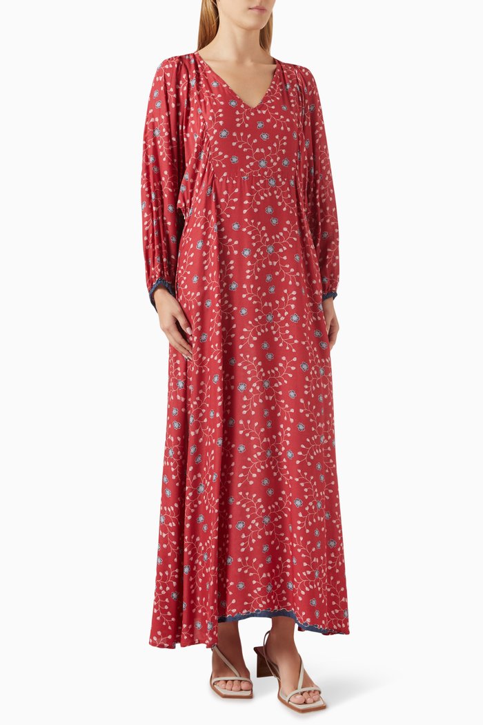 

Alice Printed Maxi Dress, Red