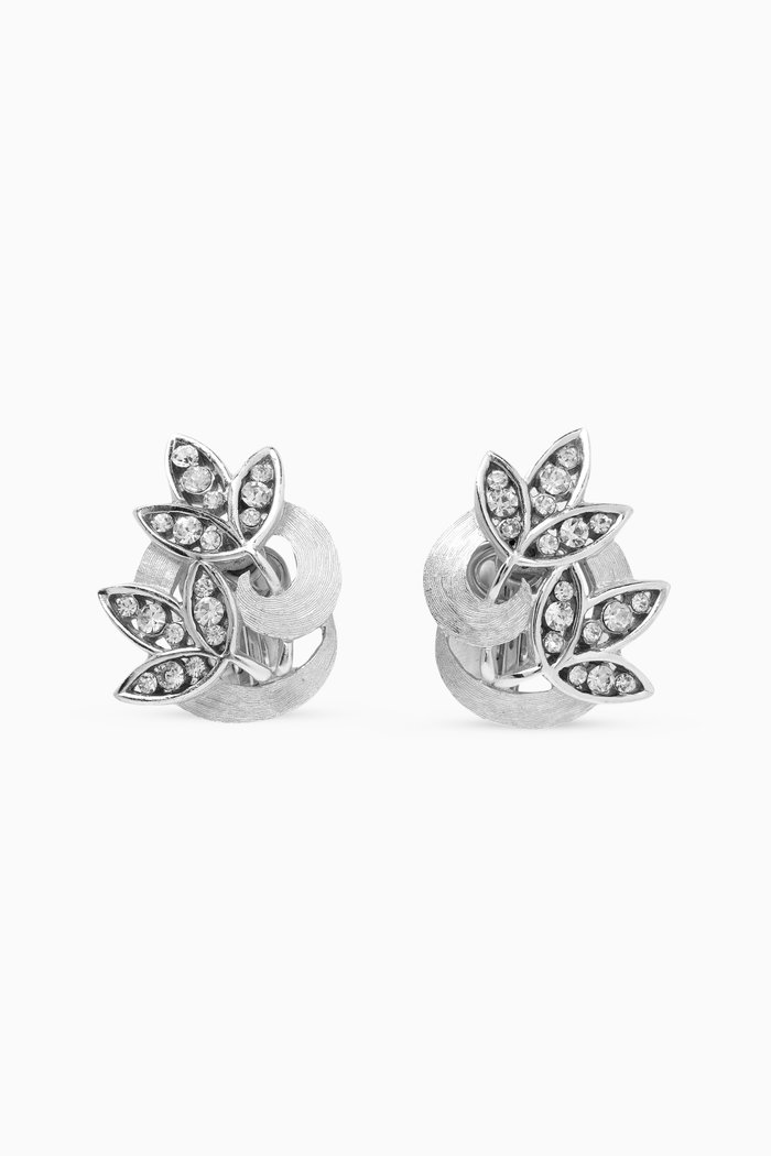 

1960s Trifari Clip-on Earrings, Silver