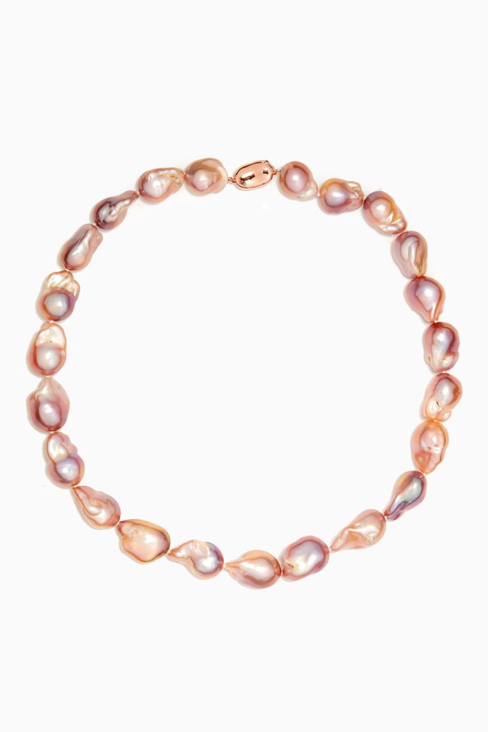 

Kiku Large Baroque Pearl Necklace, Pink