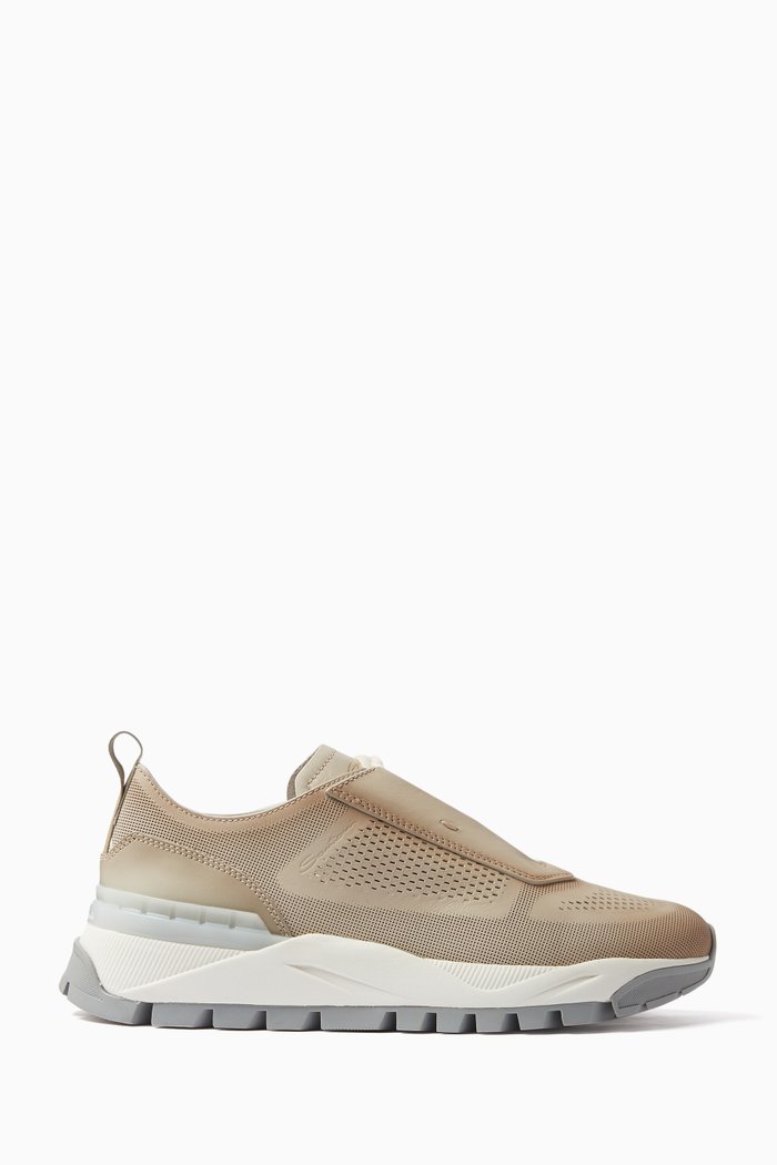 

Sneakers in Perforated Leather, Neutral