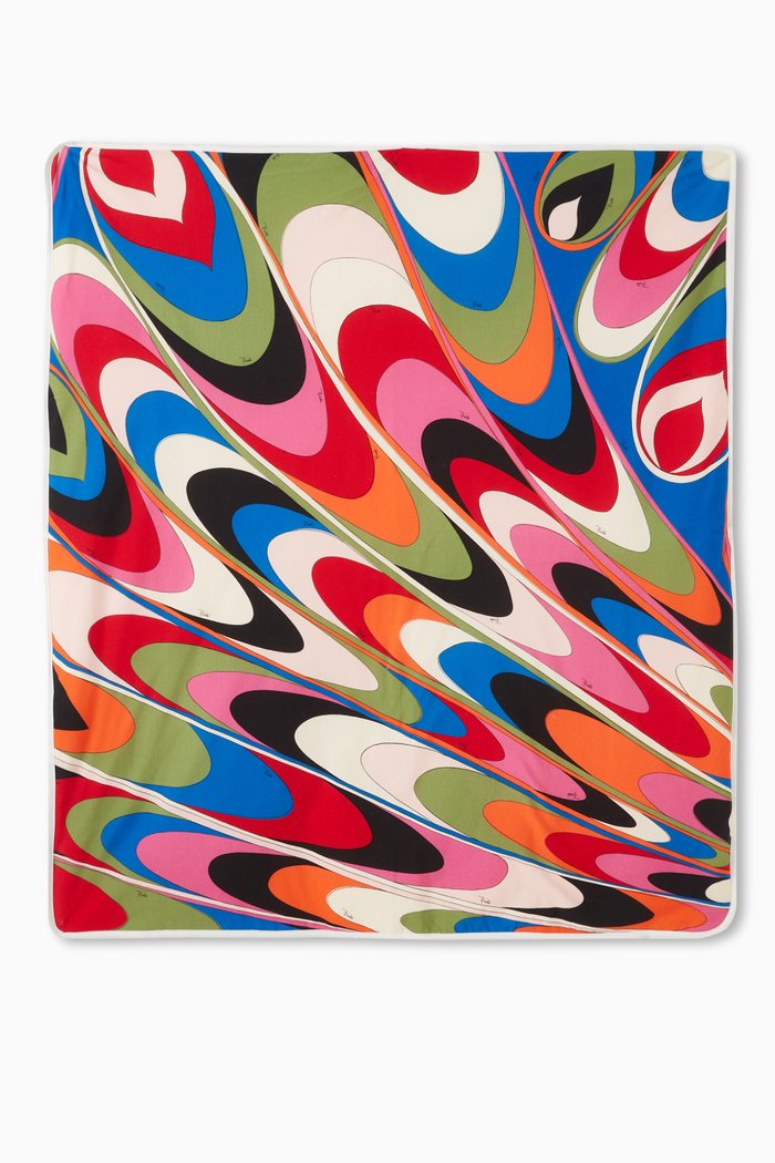 

Onde Print Blanket in Cotton, Multicolour