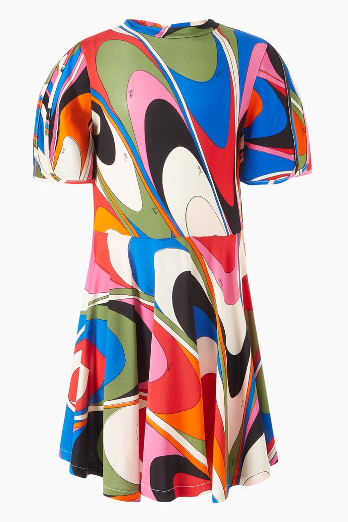 

Onde Print Dress in Viscose, Multicolour