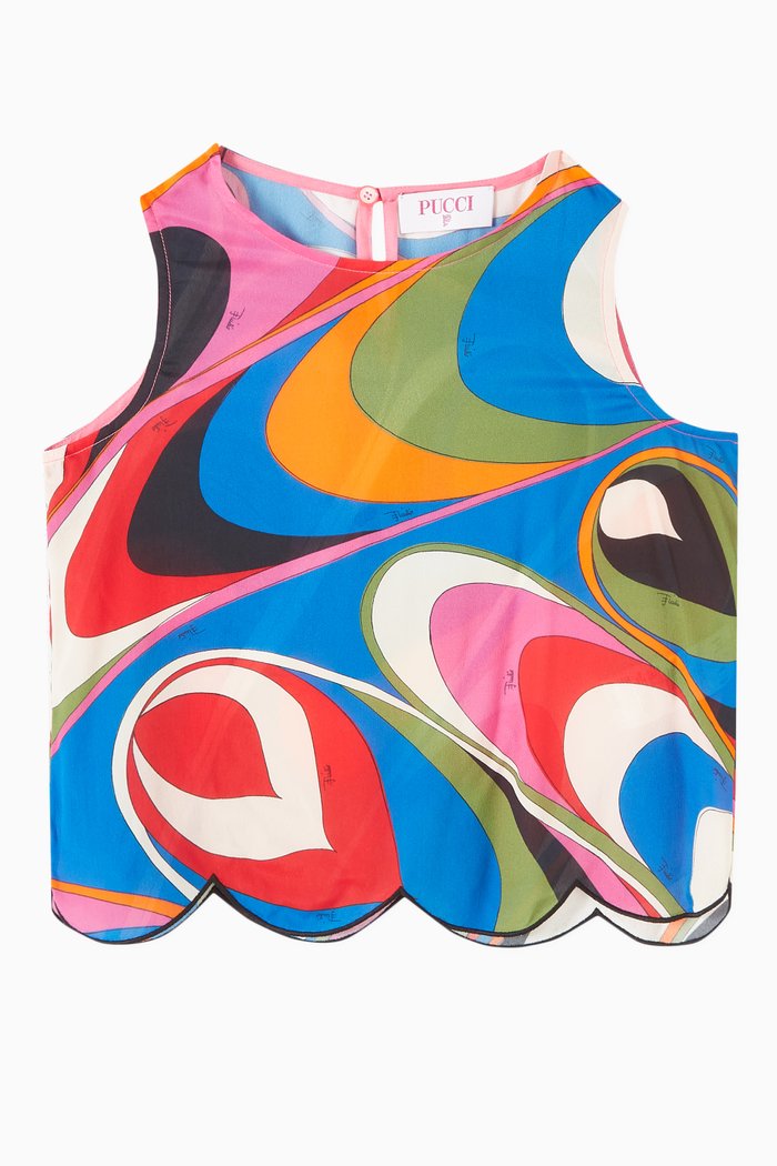 

Onde Print Top in Viscose, Multicolour