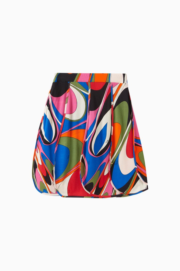 

Onde Print Skirt in Viscose, Multicolour