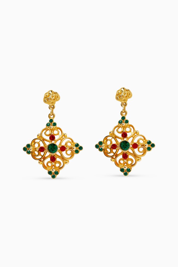 

1980s Rediscovered Vintage Post Earrings, Gold