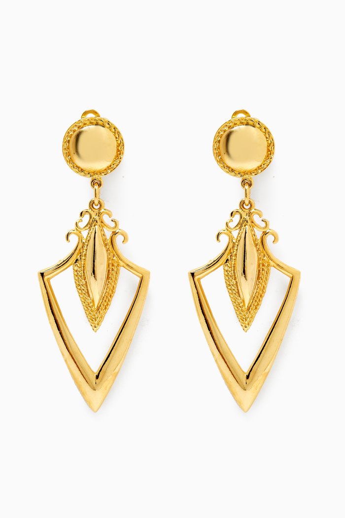 

1980s Rediscovered Vintage Clip-on Earrings, Gold
