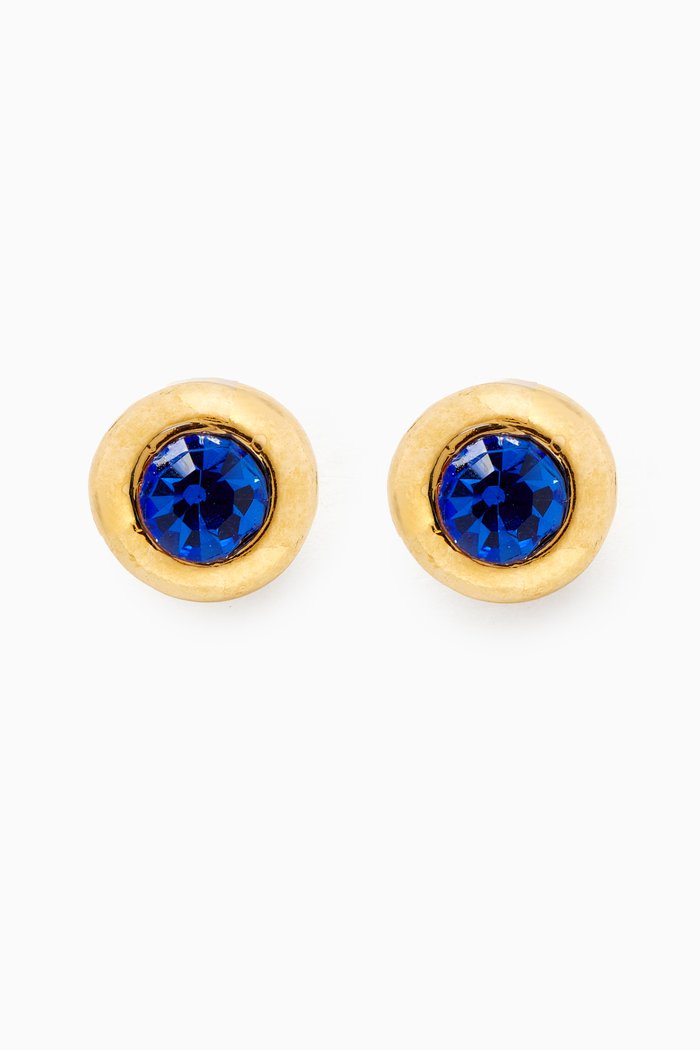 

1980s Rediscovered Vintage Post Earrings, Gold