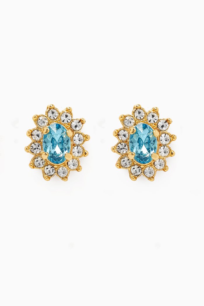 

1980s Rediscovered Vintage Post Earrings, Gold