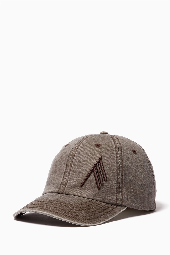 

Logo Cap in Cotton Canvas, Brown