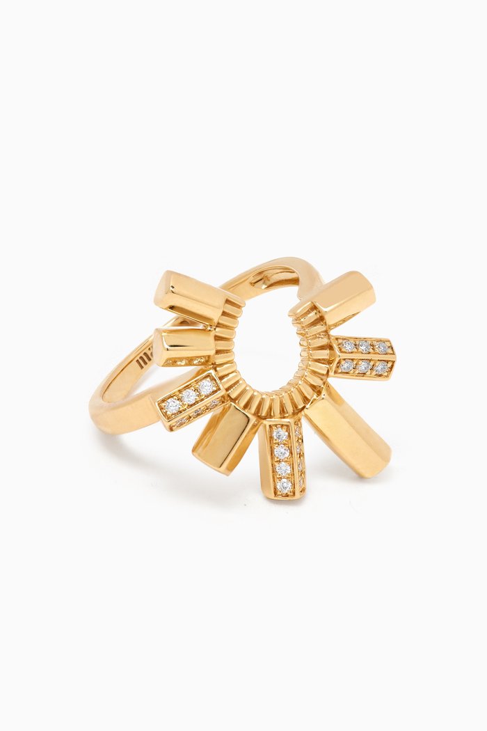 

Urban Fan Diamond Ring in 18kt Gold, Yellow