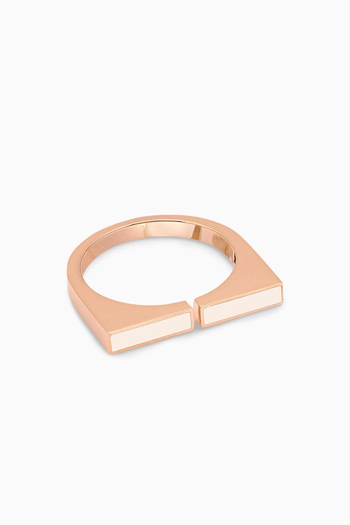 

Engrave Me Dance Enamel Ring in 18kt Rose Gold