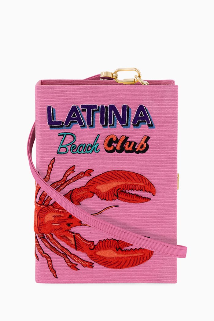Latina Beach Club Book Clutch, Pink