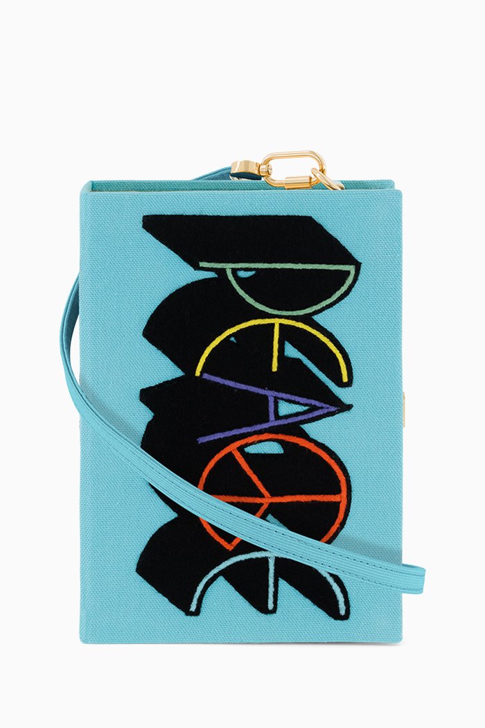 The Peace Book Clutch, Blue