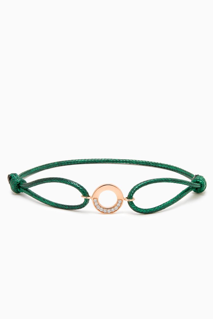 

Full Moon Diamond Thread Bracelet in 18k Rose Gold