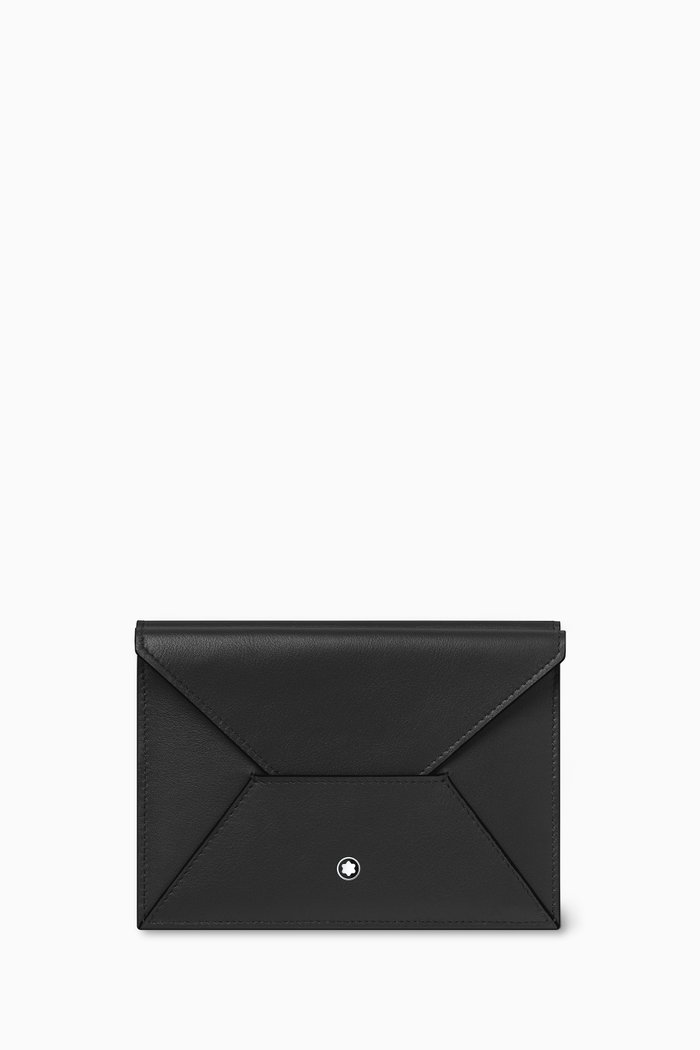 

Unisex Soft Passport Holder in Calfskin Leather, Black