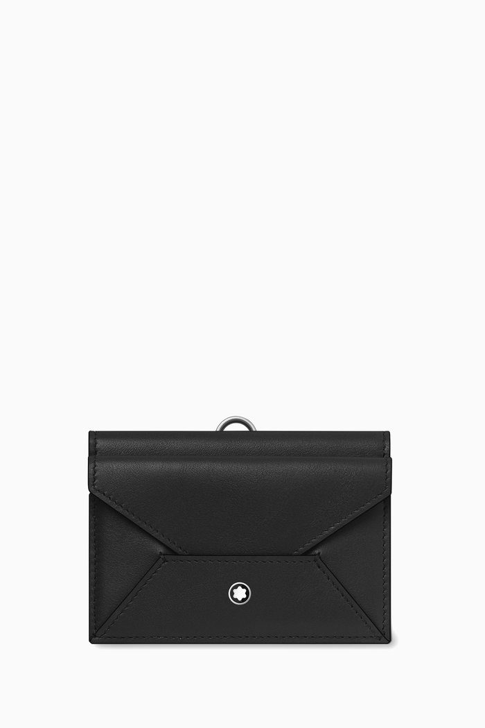 

Soft Card Holder 4cc in Calfskin Leather, Black