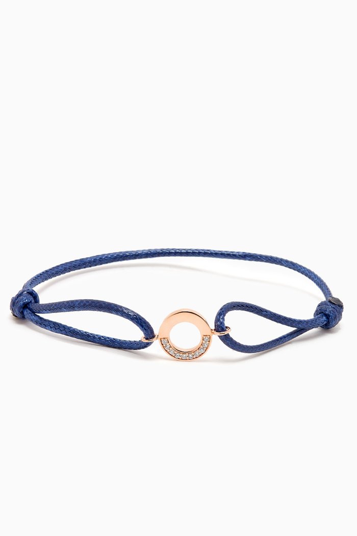 

Full Moon Diamond Thread Bracelet in 18k Rose Gold