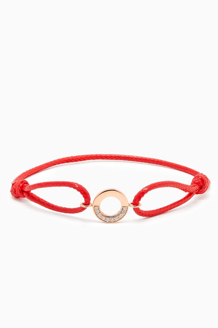 

Full Moon Diamond Thread Bracelet in 18k Rose Gold