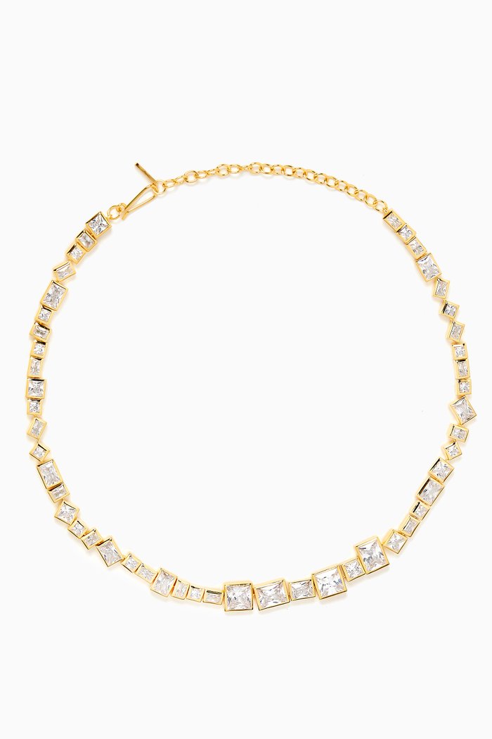 

Dare Cubic Zirconia Necklace in 18kt Gold-plated Sterling Silver, Yellow