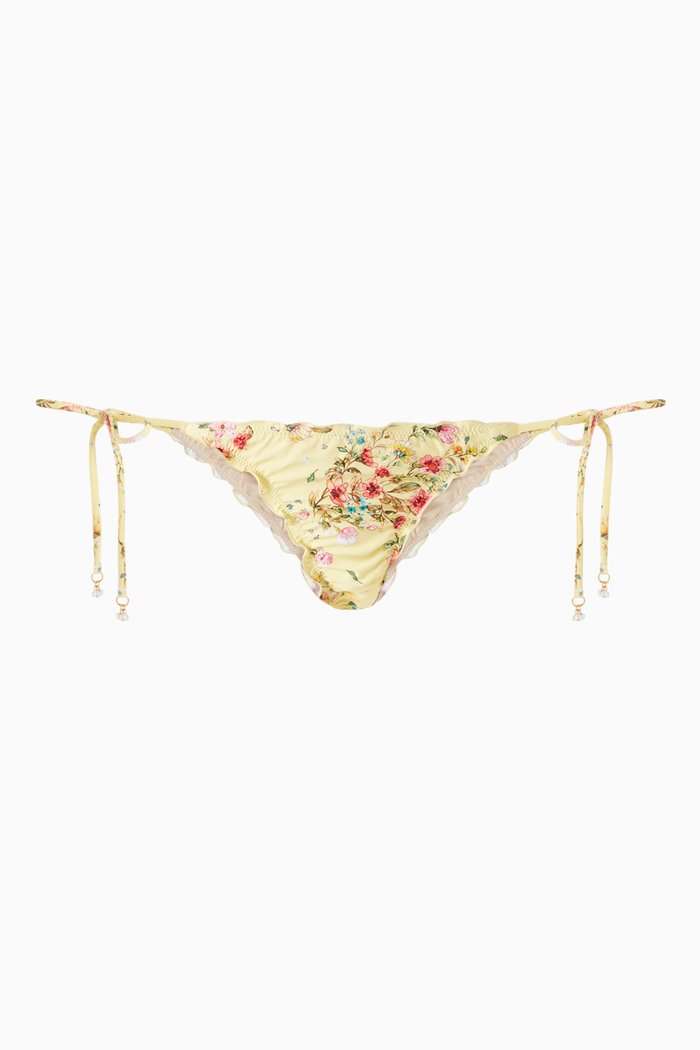 

Embroidered Lettuce Edge Tie Bottoms, Multicolour