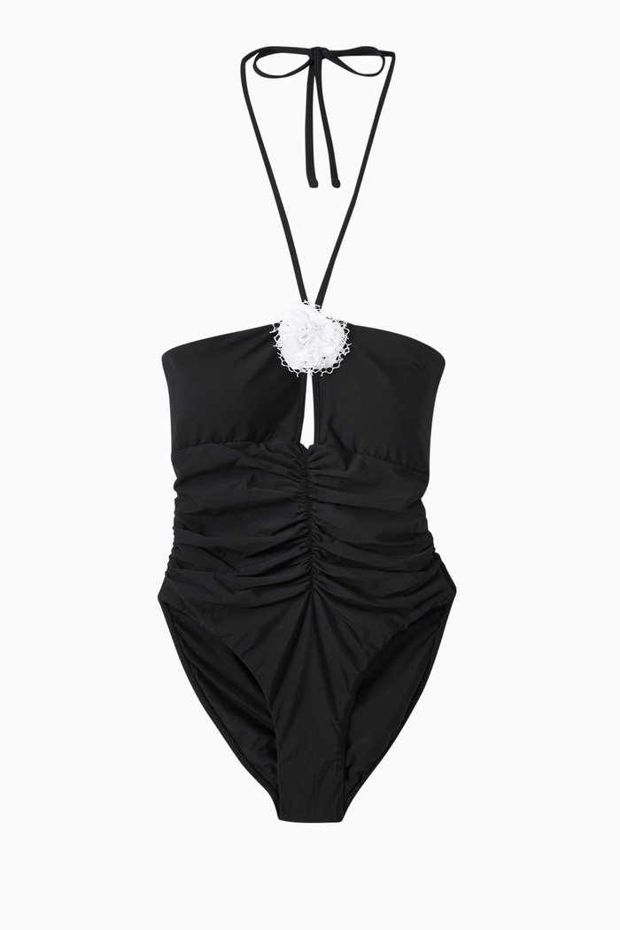 

Rosette One-piece Swimsuit, Black