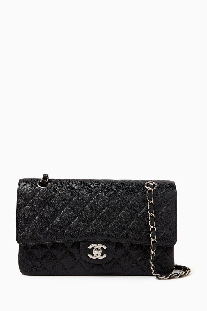

Classic Chanel Flap Bag in Caviar Leather, Black